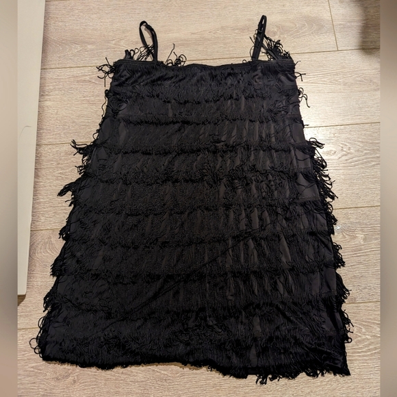 Black Flapper Girl Dress - Picture 1 of 2